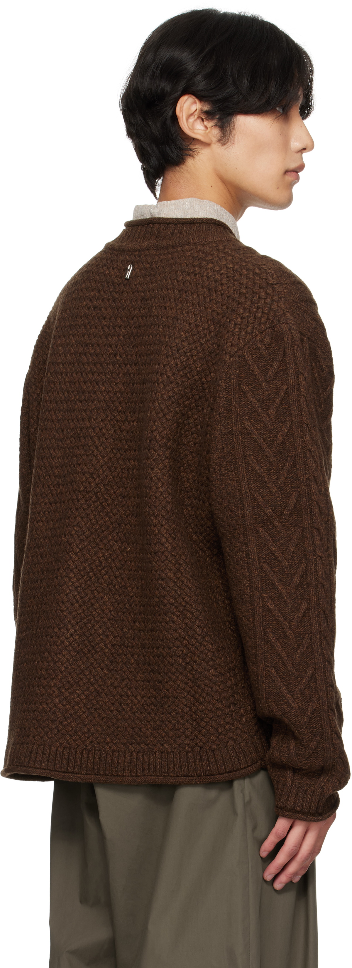 LE17SEPTEMBRE Brown Twisted Cardigan