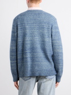 The Elder Statesman - Nimbus Striped Cashmere and Silk-Blend Sweater - Blue