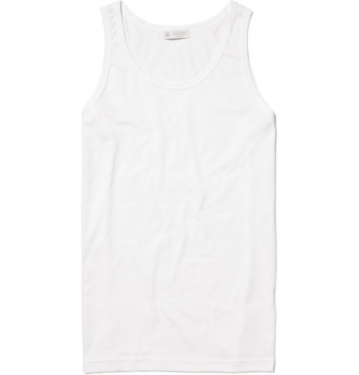 Photo: Sunspel - Cotton Underwear Tank Top - Men - White