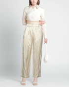 Manila Grace Womens Pants Ivory