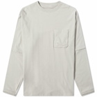 GOOPiMADE Men's Long Sleeve Archetype-0 Pocket T-Shirt in Ivory