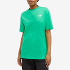 The North Face Women's Essential Oversized T-Shirt in Optic Emerald