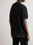 Givenchy - Logo-Print Distressed Cotton-Jersey T-Shirt - Black