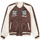 Rhude Men's Crepe Satin Souvenir Jacket in Brown