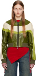 Andersson Bell Green & Beige Lilu Bomber Jacket