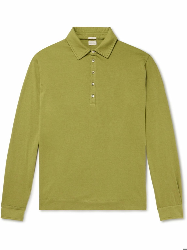Photo: Massimo Alba - Ischia Cotton and Cashmere-Blend Polo Shirt - Green