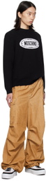 Moschino Black Oval Logo Sweater