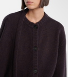 The Attico Scarf-detail wool and cashmere cardigan