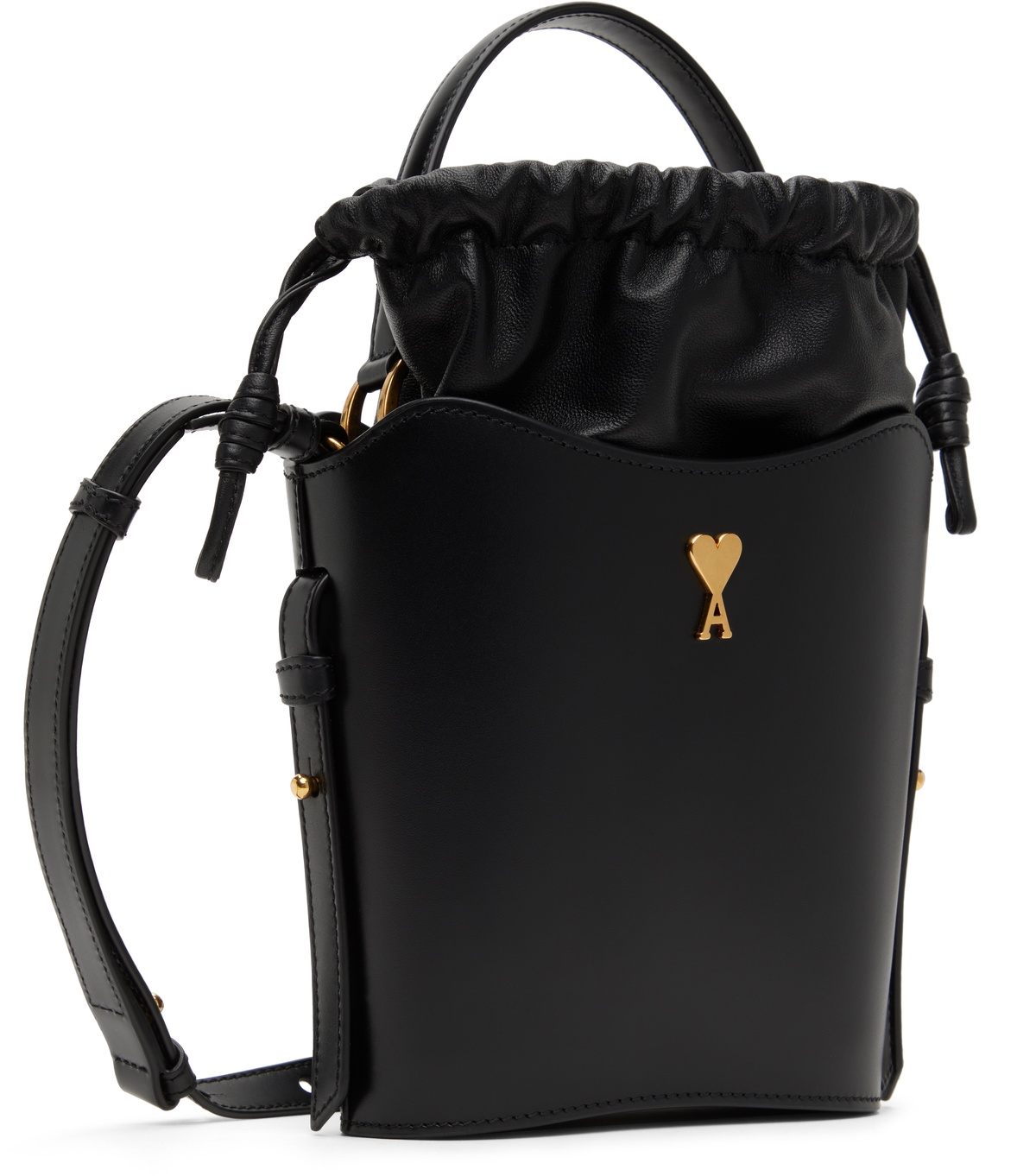 ショルダーバッグ・ポシェット AMI PARIS Mini Paris Paris Bucket Bag AMI Paris Black Mini Paris Paris Bucket Bag AMI