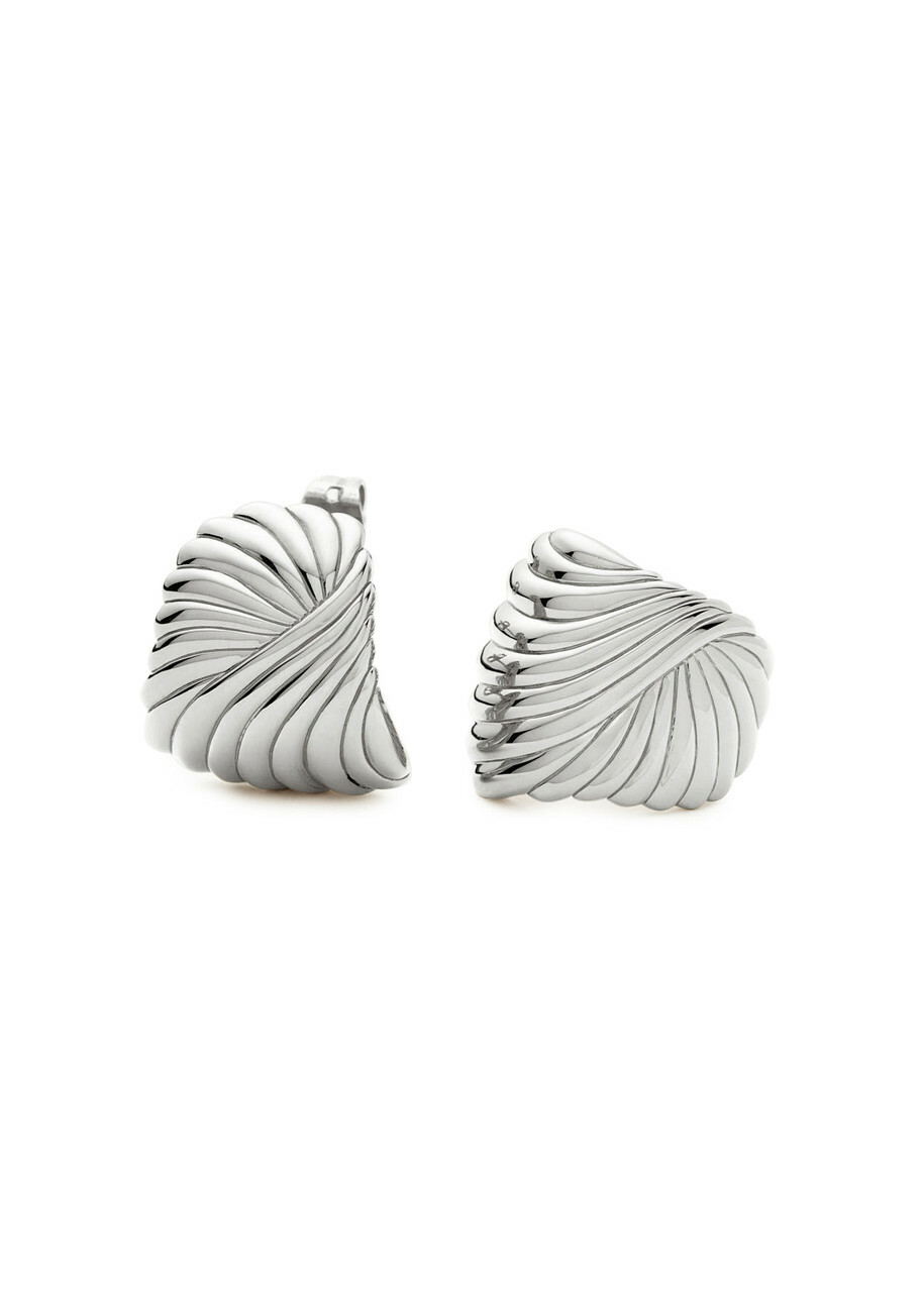 Missoma Ripple Rhodium-plated Stud Earrings - Silver - One Size