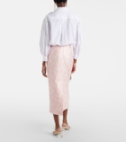 Simone Rocha Floral quilted pencil skirt