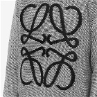 Loewe Men's Anagram Mouline Crew Knit in Black/White