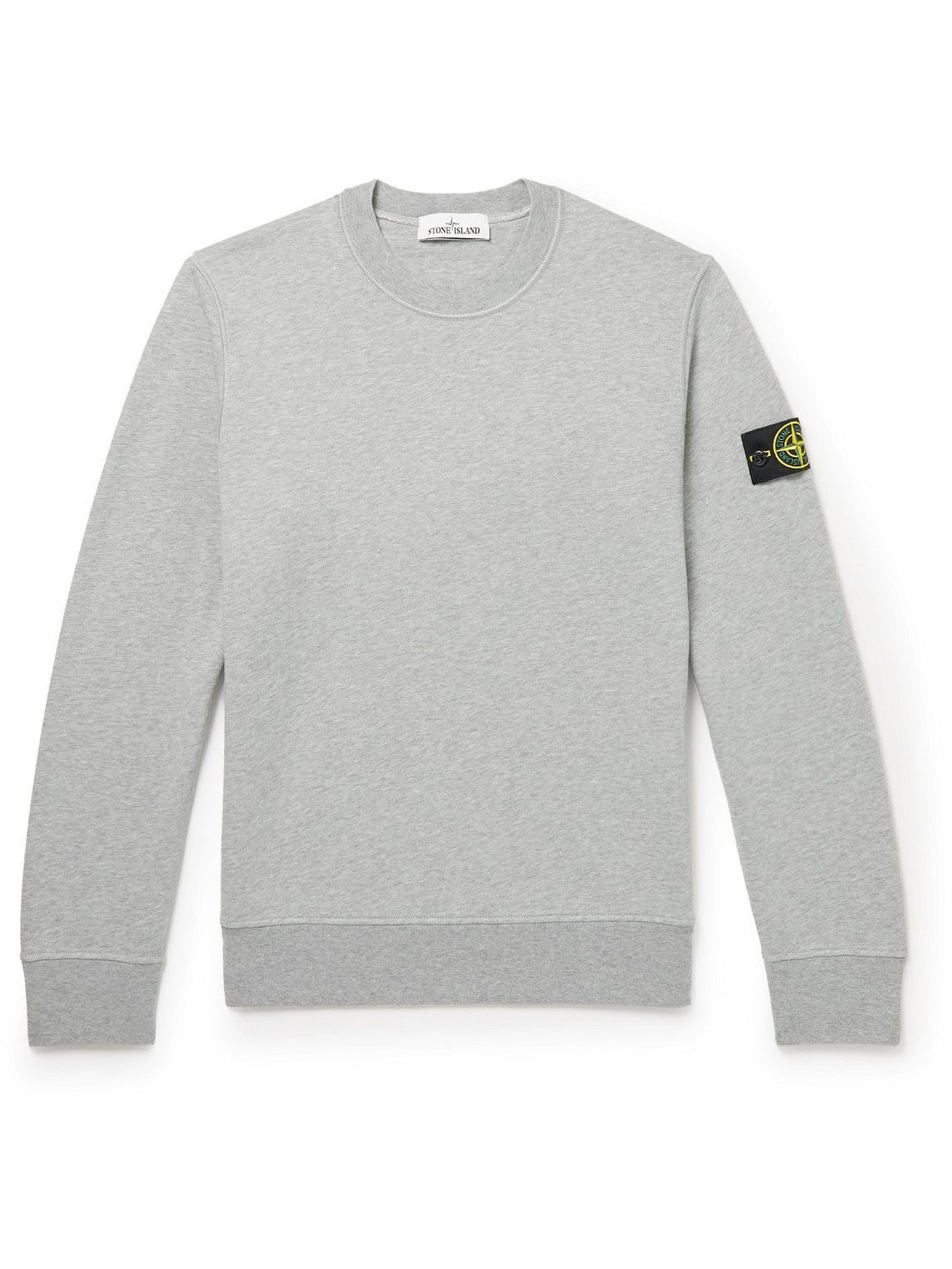 Stone Island - Logo-Appliquéd Cotton-Jersey Sweatshirt - Gray Stone Island