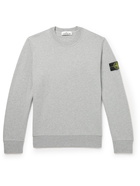 Stone Island - Logo-Appliquéd Cotton-Jersey Sweatshirt - Gray