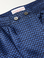 Derek Rose - Brindisi 74 Printed Silk Boxer Shorts - Blue