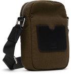 AMI Paris Khaki Canvas Small Ami de Coeur Crossbody Bag