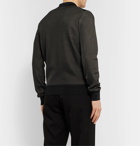 TOM FORD - Silk-Jacquard Polo Shirt - Black