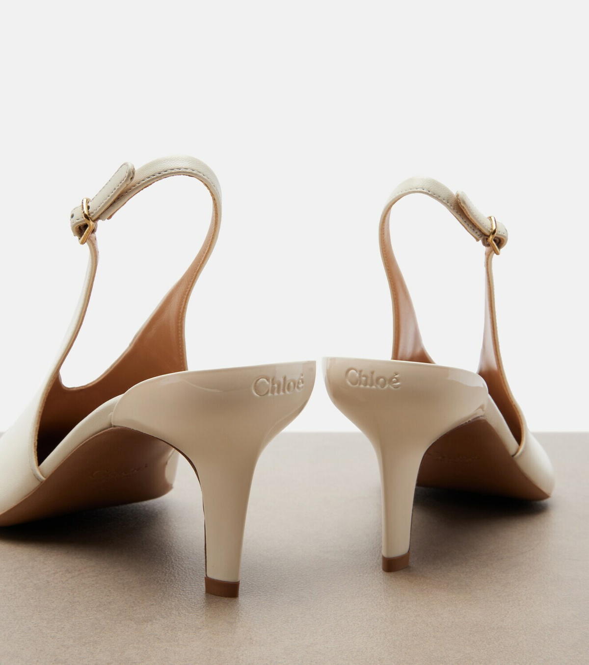 Chloé Leather slingback pumps