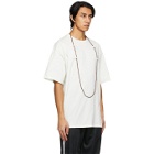 Raf Simons Off-White Beaded Chain T-Shirt
