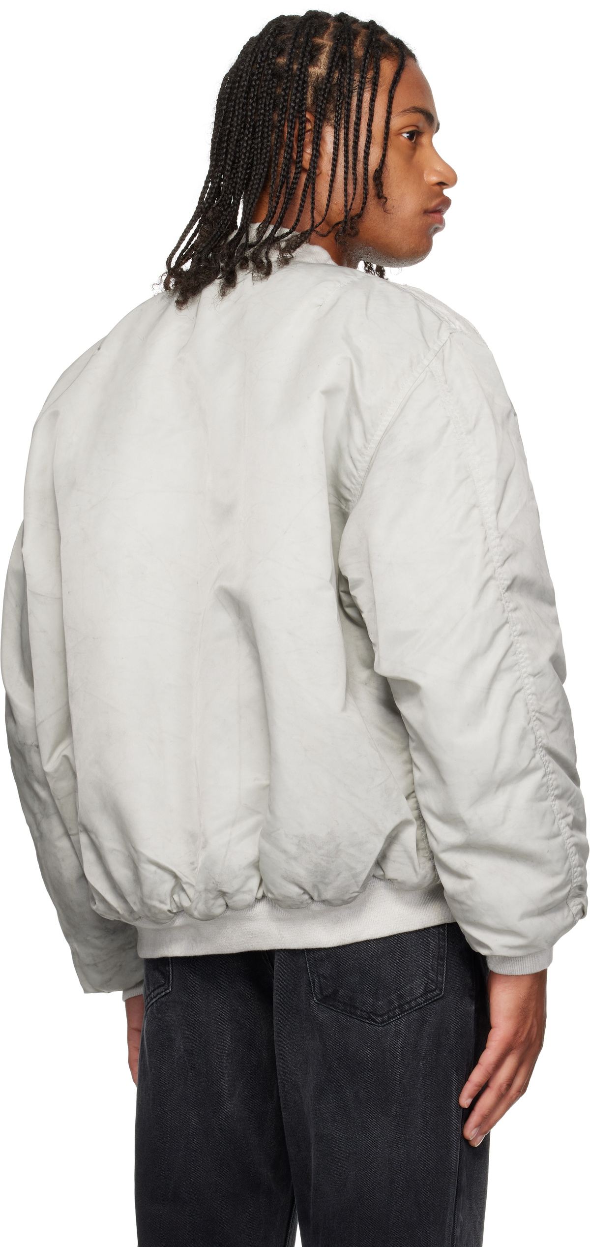 ALEXANDER DIGENOVA Gray Cutout Bomber Jacket