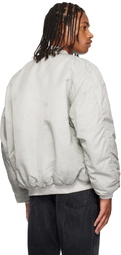 ALEXANDER DIGENOVA Gray Cutout Bomber Jacket