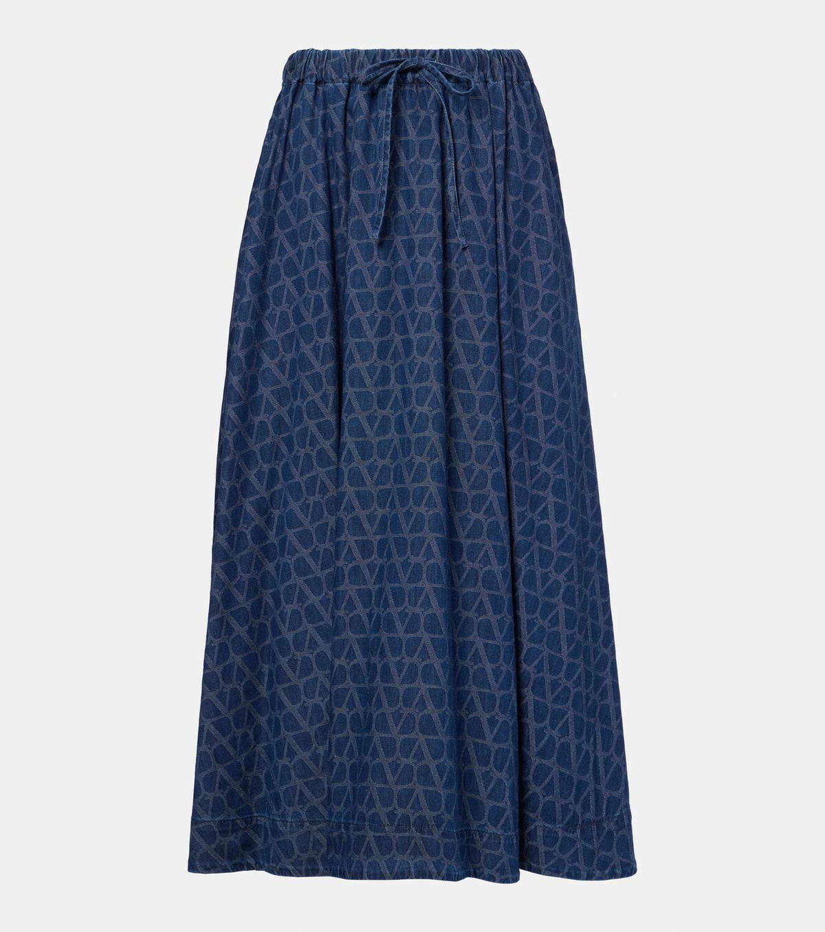 Valentino Toile Iconographe denim midi skirt Valentino