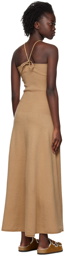 extreme cashmere Tan n°248 Diana Midi Dress