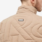 Represent Men's Initial Quilted Gilet in Mushroom