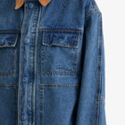 DUNST Women's Unisex Vintage Denim Work Jacket in Classic Blue