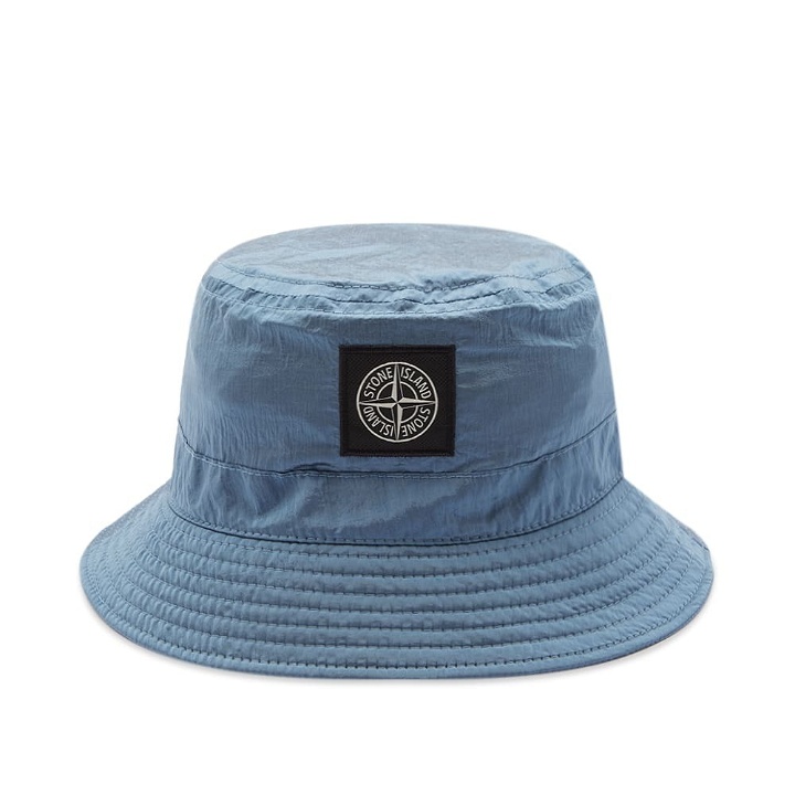 Photo: Stone Island Junior Nylon Metal Bucket Hat in Royal Blue