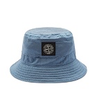 Stone Island Junior Nylon Metal Bucket Hat in Royal Blue