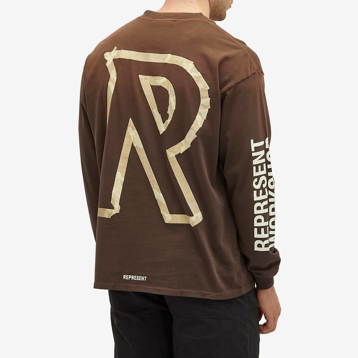 Represent Men's Masking Tape Initial Ls T-Shirt in Cedar