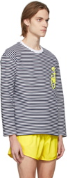 JW Anderson Black & White Striped Long Sleeve T-Shirt