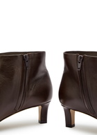 The Row Carla 45 Leather Ankle Boots Brown