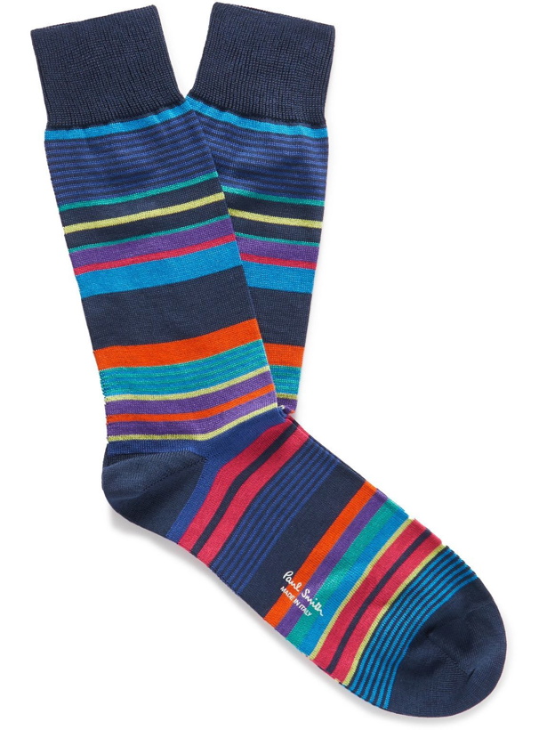Photo: Paul Smith - Striped Cotton-Blend Socks