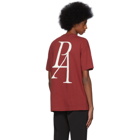 Palm Angels Burgundy Vintage Logo T-Shirt