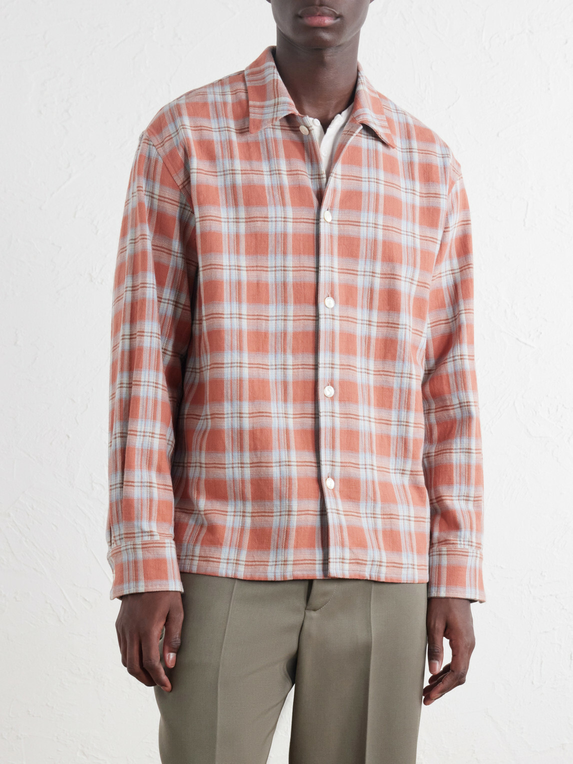 SECOND / LAYER - Checked Cotton-Flannel Shirt - Red