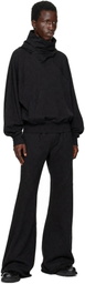 Julius Black Cotton Dry Flared Sweatpants