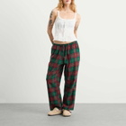 SUNDAYFRUITMARKET Women's Sunday Check Trousers in Green