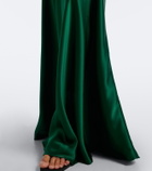 Rodarte Lace-trimmed silk satin gown