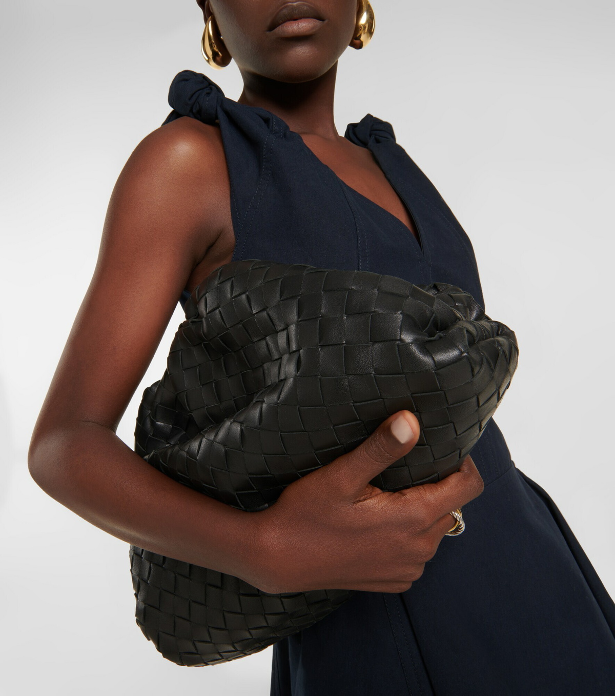 Bottega Veneta - Pouch intrecciato leather clutch