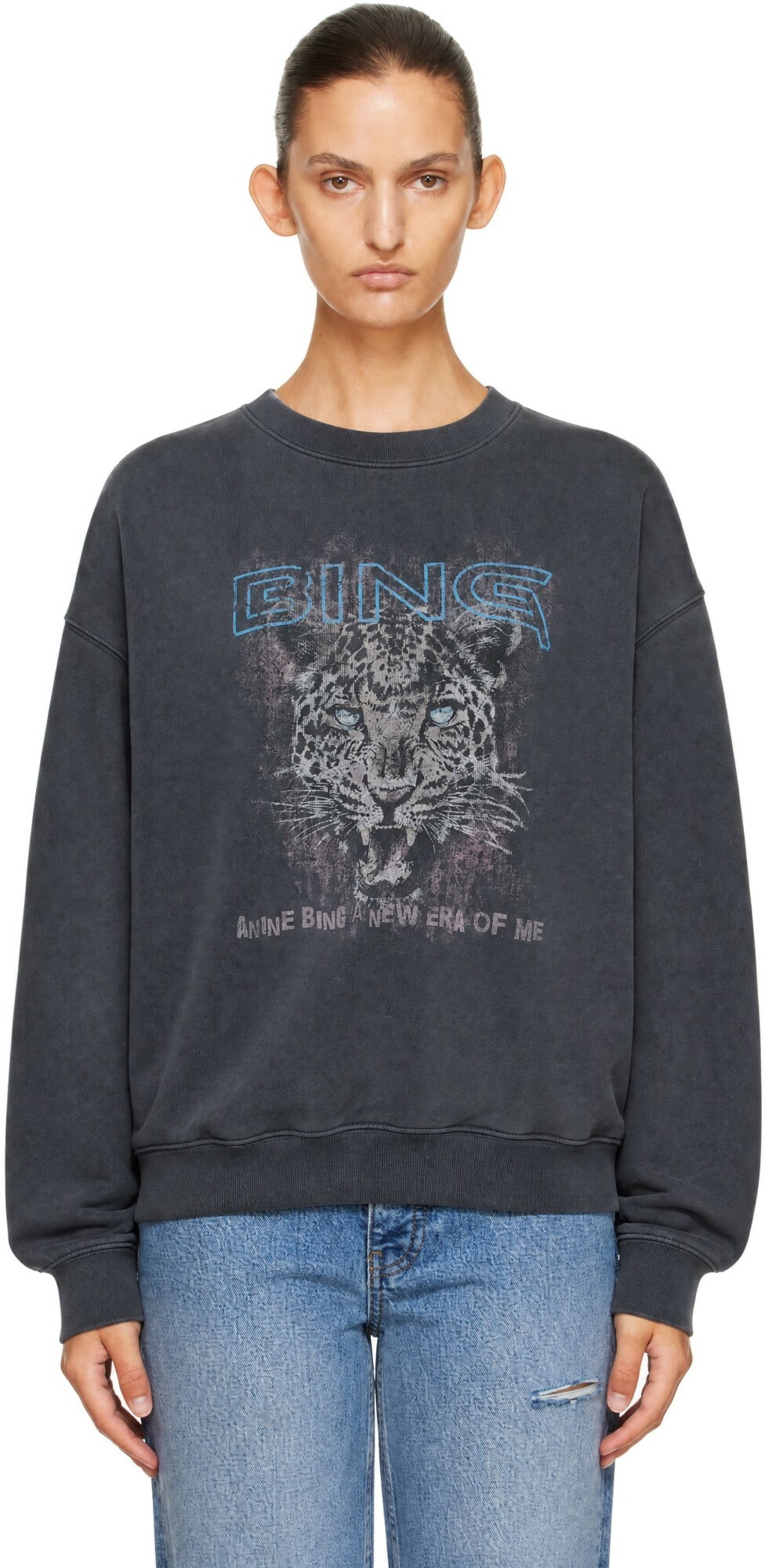 ANINE BING Gray Miles Leo Muse Sweatshirt
