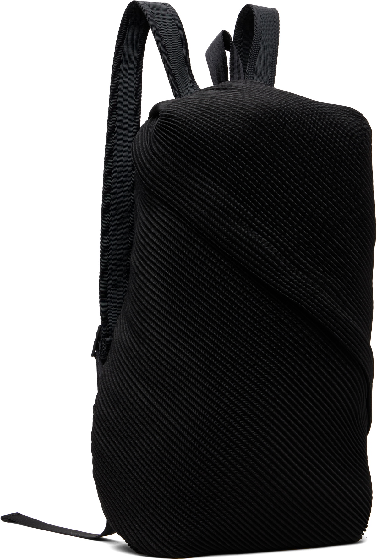 PLEATS PLEASE ISSEY MIYAKE Black Bias Pleats Backpack