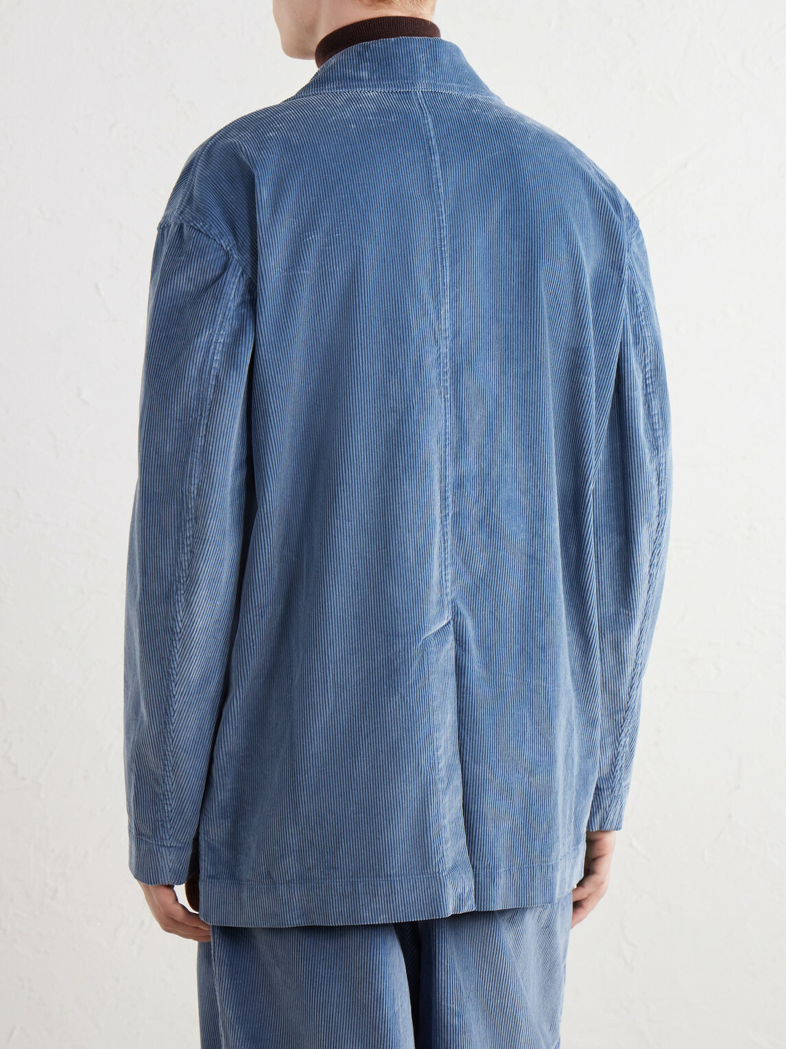 Casey Casey - Double-Breasted Cotton-Corduroy Blazer - Blue