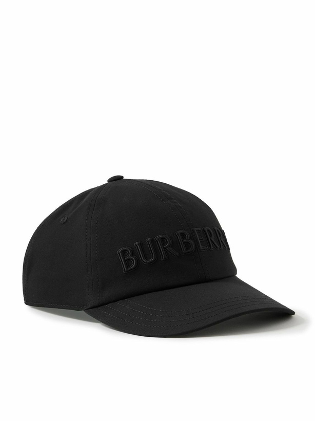 Photo: Burberry - Logo-Embroidered Cotton-Twill Baseball Cap - Black