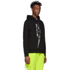 Neil Barrett Black Large Flower Thunderbolt Hoodie