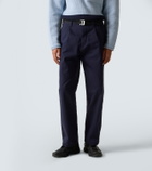 Stone Island Belted gabardine straight pants