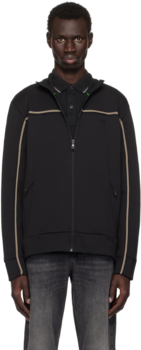 Oversized Masking Tape Zip-Up Sweatshirt