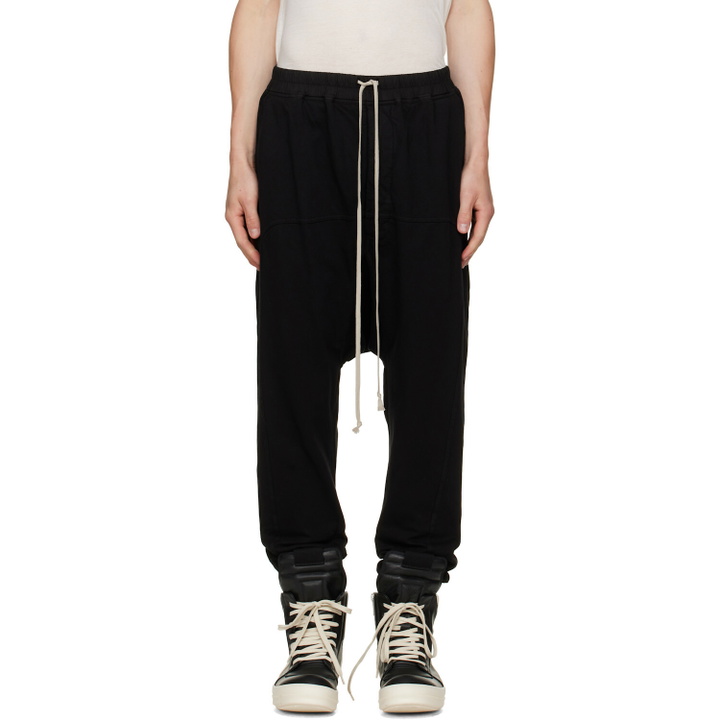 Photo: Rick Owens DRKSHDW Black Tower Drawstring Sweatpants