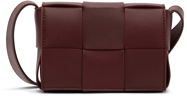 Photo: Bottega Veneta Burgundy Mini Cassette Shoulder Bag